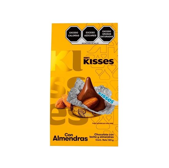 Imagen de Chocolate con leche y almendras Hershey’s Kisses 123g