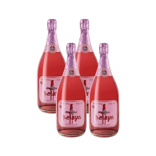 Imagen de Sidra rosada Pelayo caja con 4 piezas de 1.75ml c/u