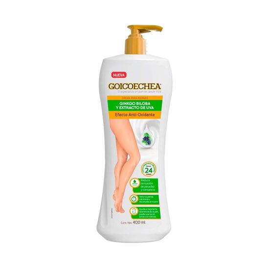 Imagen de Crema para piernas con ginkgo biloba y extracto de uva efecto anti-oxidante Goicoechea 400ml