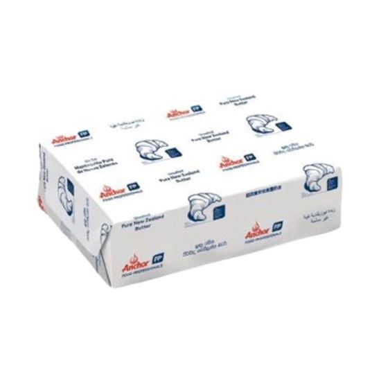 Imagen de Mantequilla pura sin sal para panadería y respostería 100% natural kosher de Nueva Zelanda Anchor Food Professionals barra de 5kg