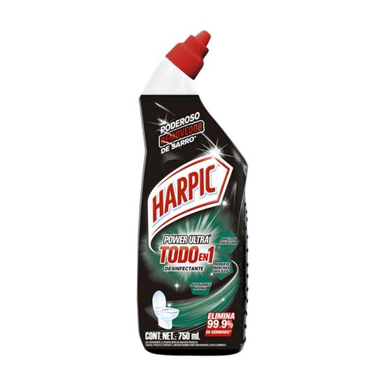 Imagen de Limpiador líquido desinfectante para inodoro Harpic Power Ultra Todo en 1 Desinfectante 750ml