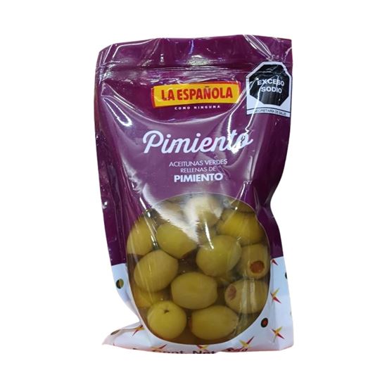 Imagen de Aceitunas verdes sin hueso rellenas de pimiento La Española en bolsa 175g