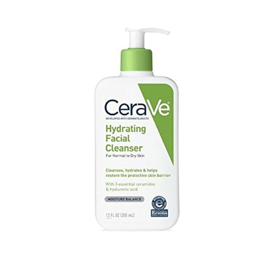 Imagen de Limpiadora facial y corporal hidratante con ácido hialurónico sin perfume para piel normal a seca CeraVe Hydrating Cleanser 355ml