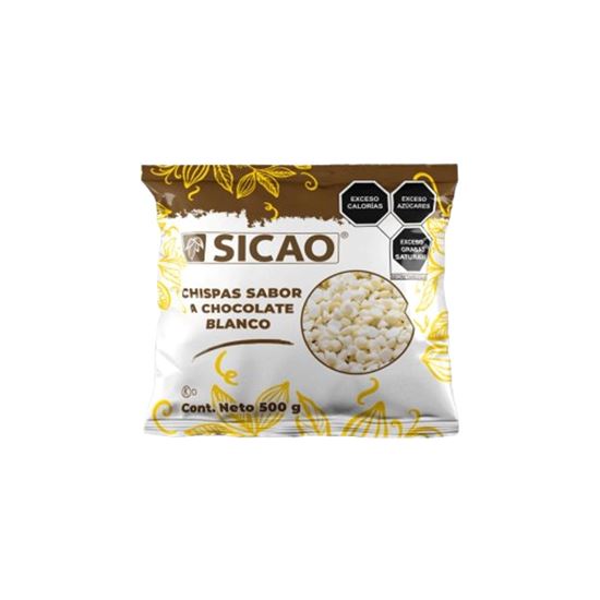 Imagen de Chispas sabor chocolate blanco sucedáneo Sicao 500g