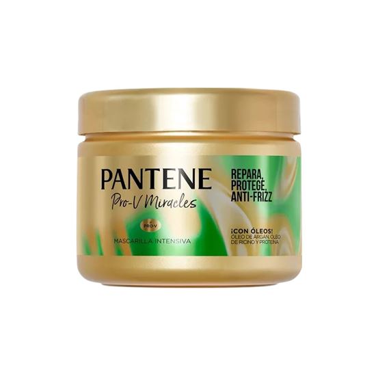 Imagen de Mascarilla capilar intensiva para cabello dañado y teñido Pantene Pro-V Miracles Repara, Protege, Anti-Frizz 300ml