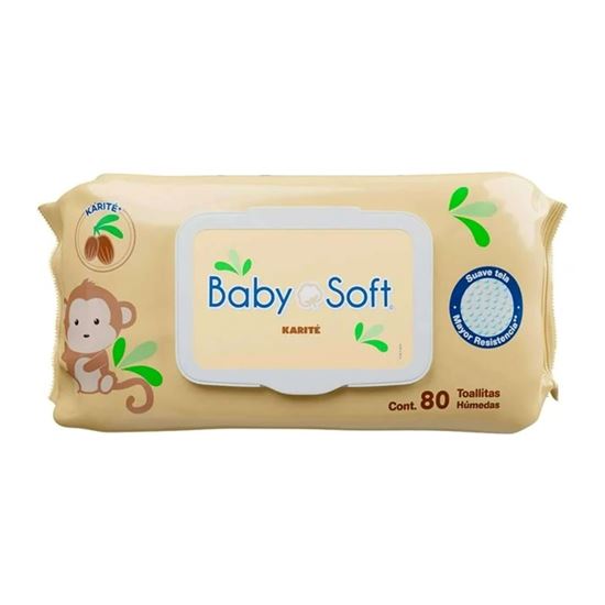 Imagen de Toallitas húmedas Baby Soft Karité 80 pzas
