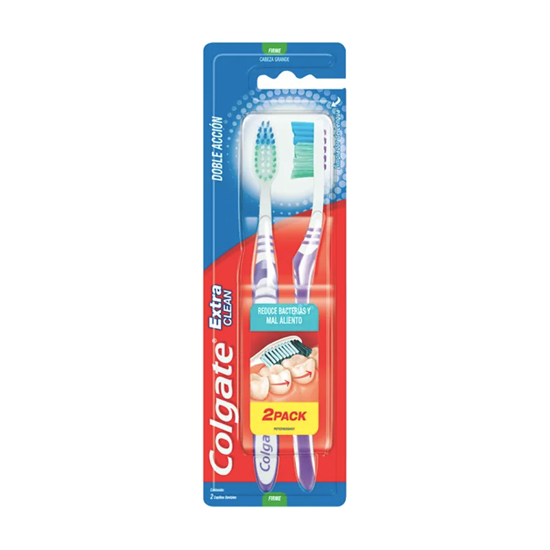 Imagen de Cepillo dental Colgate extra clean duro 2 pzas