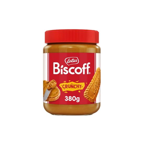 Imagen de Spread pasta para untar crujiente sabor galleta caramelizada belga speculoos Lotus Biscoff Crunchy 380g