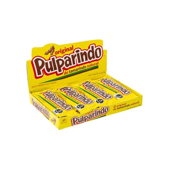 Imagen de Dulce de tamarindo De la Rosa Mini Pulparindo Original 24 pzas de 10g c/u (240g)