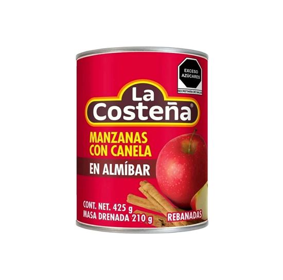 Imagen de Manzanas con canela rebanadas en almíbar La Costeña en lata 425g