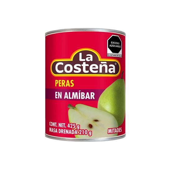 Imagen de Peras en mitades en almíbar La Costeña en lata 425g