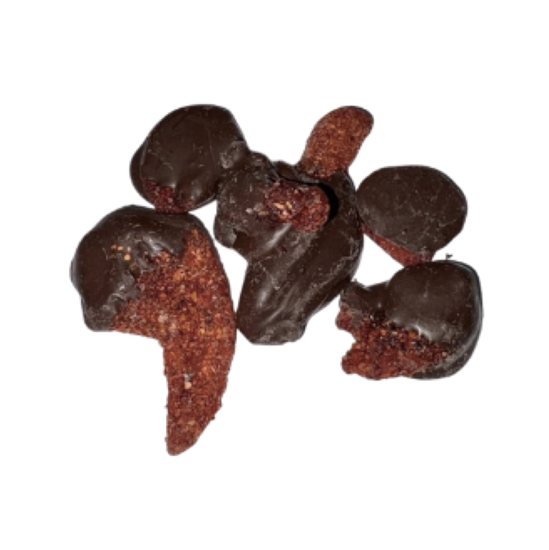 Imagen de Mango deshidratado enchilado con Tajín cubierto con chocolate bote con 1kg