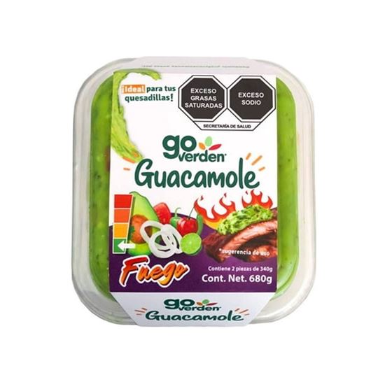 Imagen de Guacamole preparado GoVerden Fuego 2 pzas de 340g c/u (680g)