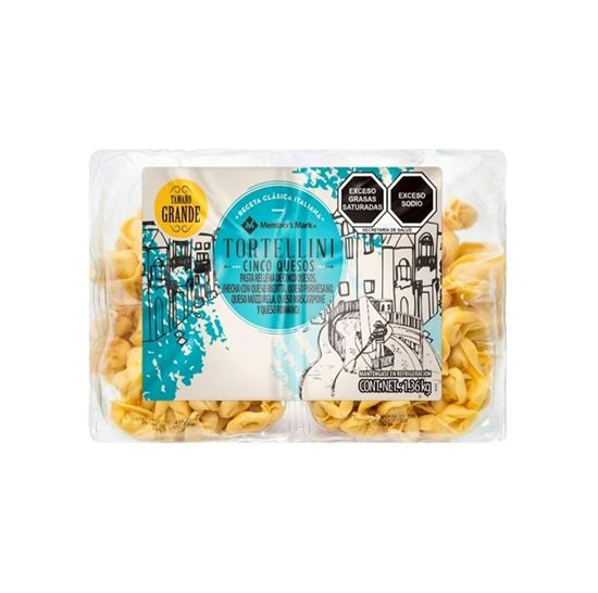 Imagen de Pasta rellena receta clásica italiana Member's Mark Tortellini Cinco Quesos 1.36kg