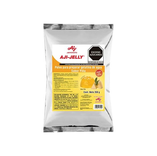 Imagen de Polvo para preparar gelatina de agua sabor piña Ajinomoto Aji-Jelly 350g (rinde 10L)