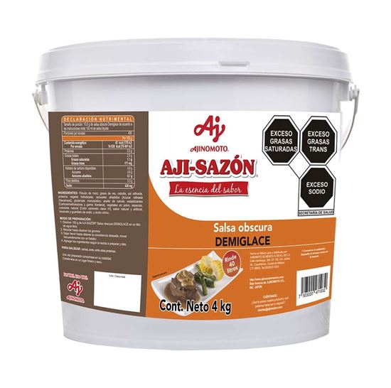Imagen de Salsa madre obscura con sabor cárnico Ajinomoto Aji-Sazón Demiglace cubeta con 4kg (rinde 40L