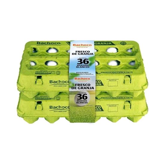 Imagen de Huevo blanco seleccionado Bachoco 36 pzas
