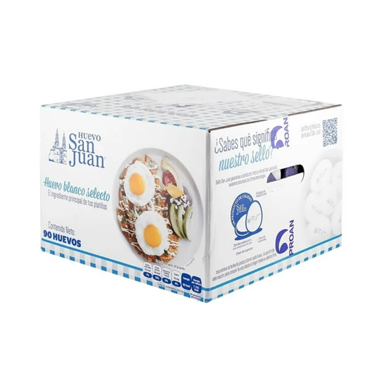 Imagen de Huevo blanco San Juan caja chica con 90 pzas