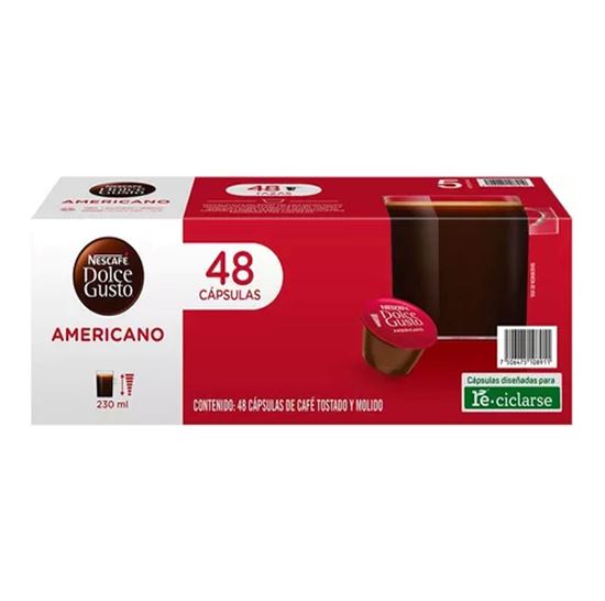 Imagen de Cápsulas de café Nescafé Dolce Gusto Americano 48 pzas