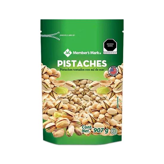 Imagen de Pistaches tostados con sal de mar Member's Mark 907g