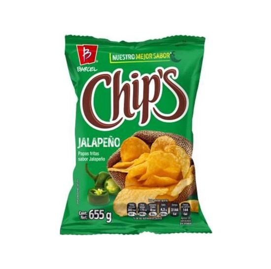 Imagen de Papas fritas sabor jalapeño Barcel Chip's Jalapeño 655g