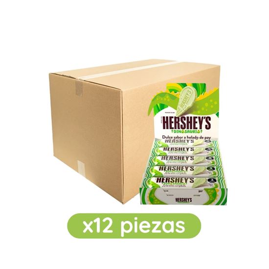 Imagen de Dulce sabor helado de pay de limón con galletas Hershey's Dinosaurio caja con 12 pzas de 200g c/u
