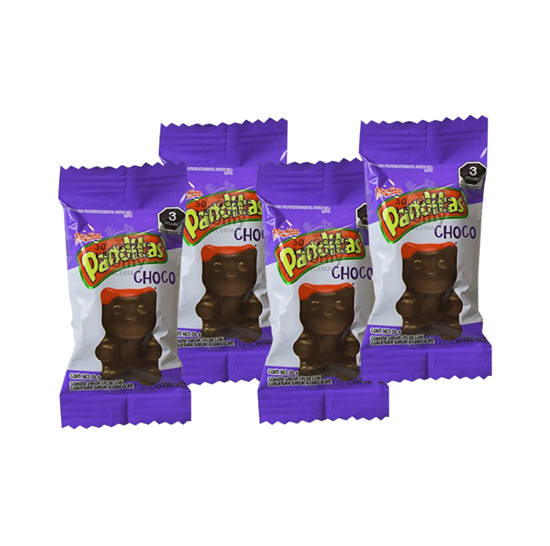 Imagen de Gomita roja con cobertura sabor chocolate Ricolino Panditas Choco a granel