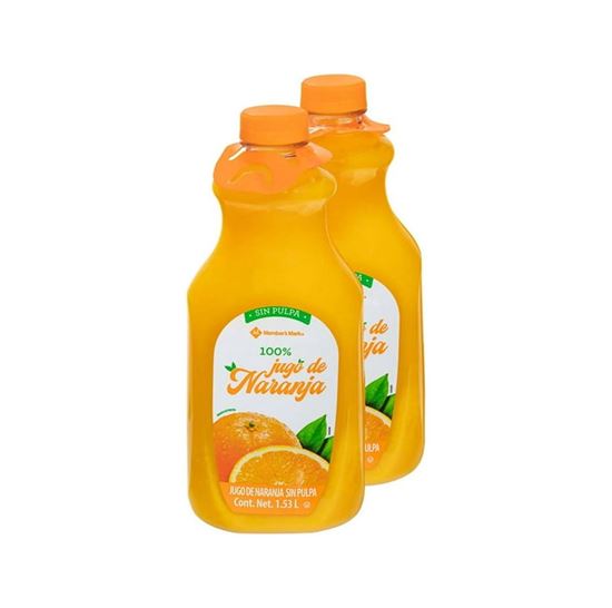 Imagen de Jugo de naranja sin pulpa Member's Mark 2 pzas de 1.53L c/u