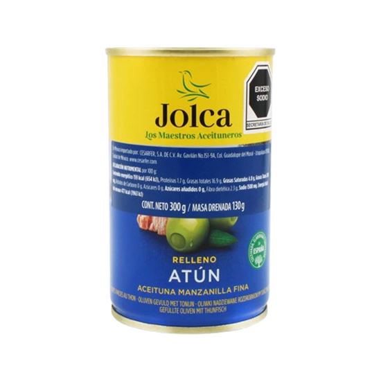Imagen de Aceituna manzanilla fina rellena de atún Jolca 300g