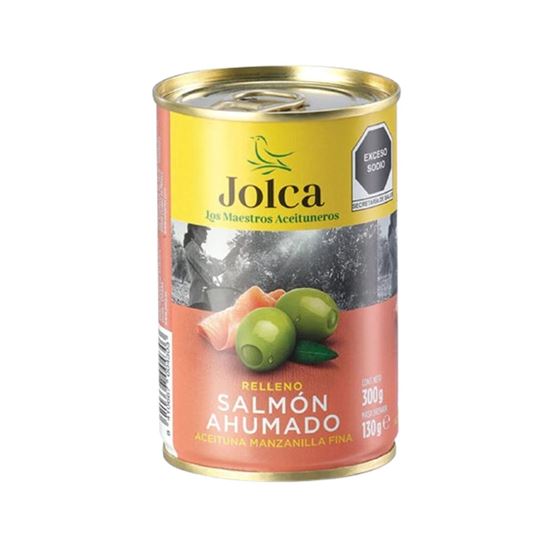 Imagen de Aceituna manzanilla fina rellena de salmón ahumado Jolca 300g