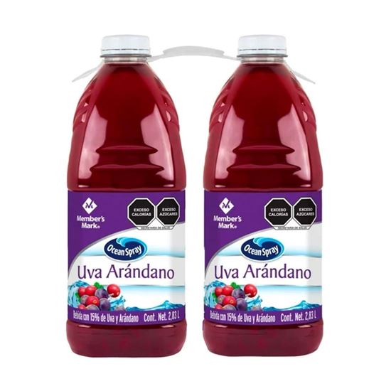 Imagen de Bebida con uva y arándano Member's Mark Ocean Spray 2 pzas de 2.83L c/u