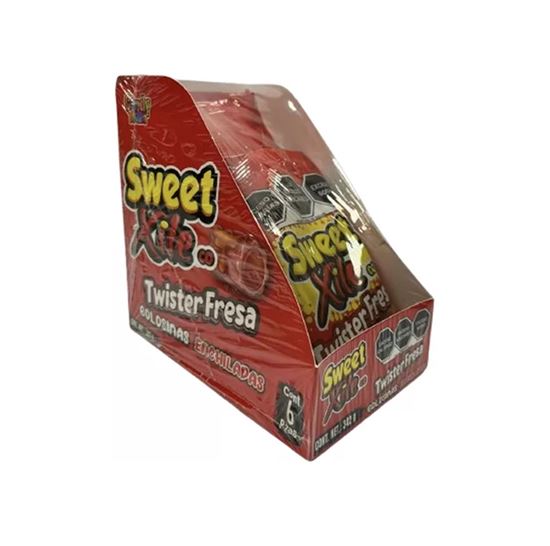 Imagen de Golosinas enchiladas Candy Town Sweet Xile Co Twister Fresa 6 pzas de 57g c/u (342g)