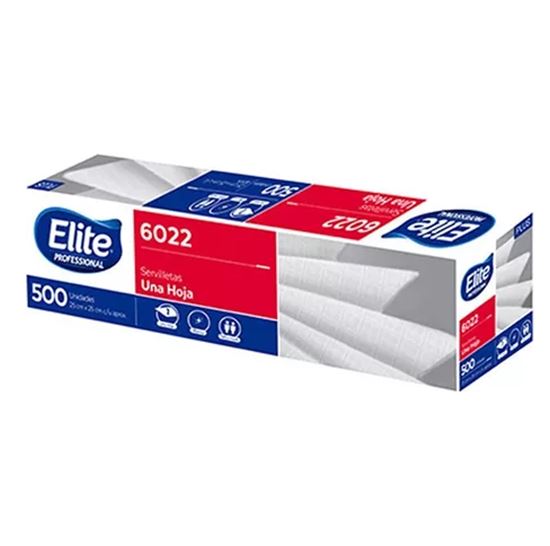 Imagen de Servilleta blanca una hoja Elite Professional Plus 500 pzas