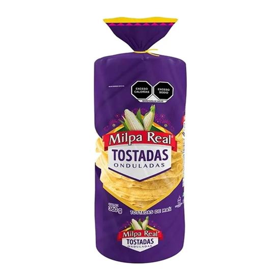 Imagen de Tostadas fritas de maíz Milpa Real Onduladas 360g