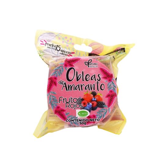 Imagen de Obleas de amaranto veganas, sin gluten y sin azúcar sabor frutos rojos Natured 50g