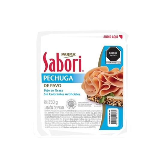 Imagen de Pechuga de pavo baja en grasa en rebanadas Parma Sabori 250g