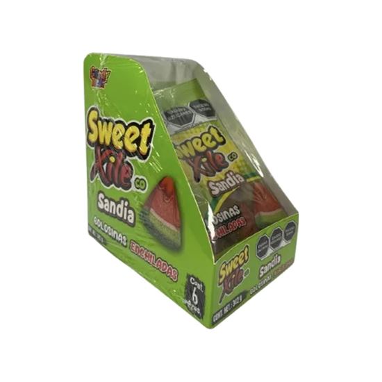 Imagen de Golosinas enchiladas Candy Town Sweet Xile Co Sandía 6 pzas de 57g c/u (342g)