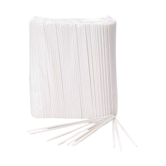 Imagen de Popote rígido (agitador) color blanco de plástico para bebidas 500 pzas