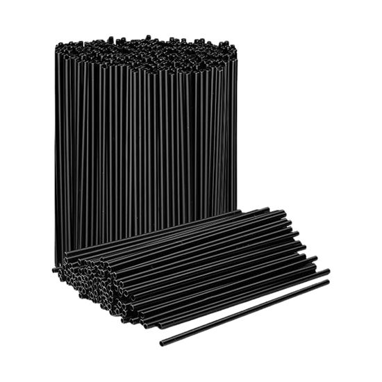 Imagen de Popote rígido (agitador) color negro de plástico para bebidas 500 pzas