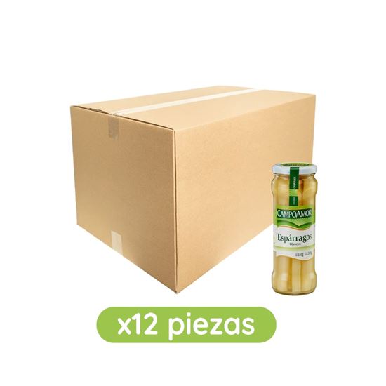 Imagen de Espárrago blanco CampoAmor frasco caja con 12 pzas de 330g c/u