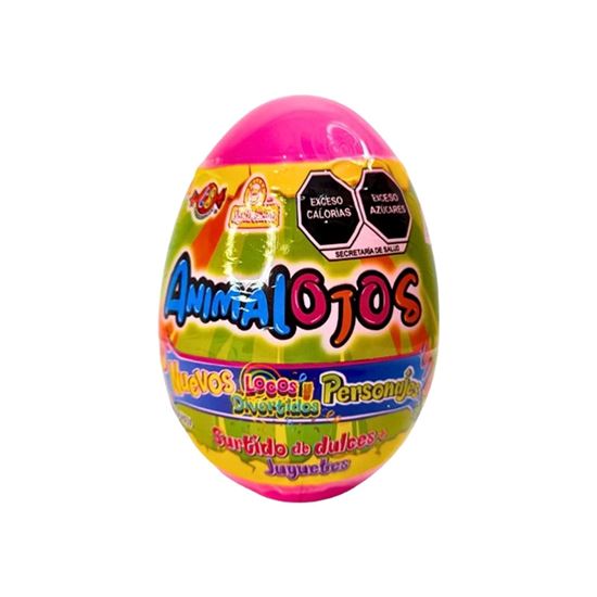 Imagen de Huevo con surtido de dulces y juguetes Las Delicias Animalojos 15g