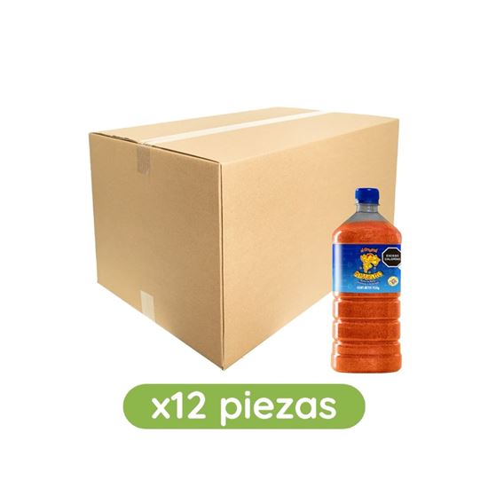 Imagen de Dulce en polvo enchilado y acidulado Miguelito original caja con 12 botellas de 950g c/u