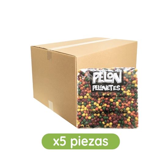 Imagen de Dulce enchilado confitado sabor tamarindo Pelón Pelonetes caja con 5 bolsas de 1kg c/u