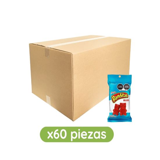 Imagen de Gomitas Ricolino Panditas Rojos caja con 60 pzas de 65g c/u (3.9kg)