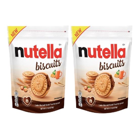 Imagen de Galletas con relleno cremoso de avellanas y Cacao Nutella Biscuit Bi Pack 2 paquetes de 304g c/u (608g)