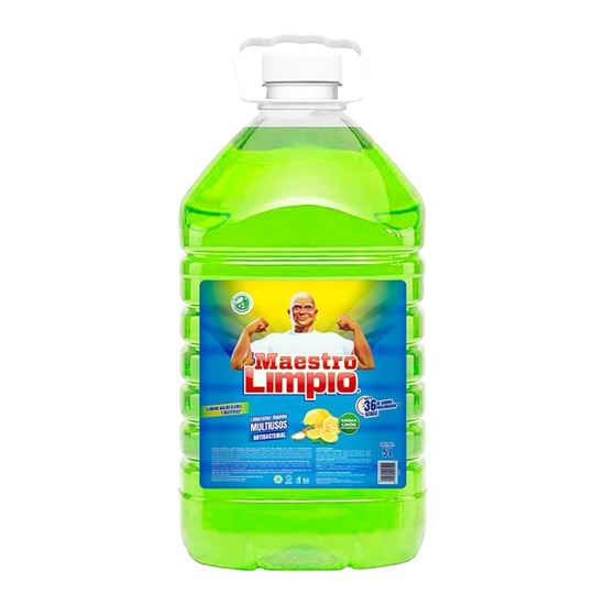 Imagen de Limpiador líquido multiusos antibacterial aroma limón Maestro Limpio 5L
