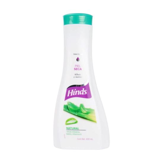 Imagen de Crema corporal hidratante con sábila y vitamina A para piel seca Hinds Natural 400ml