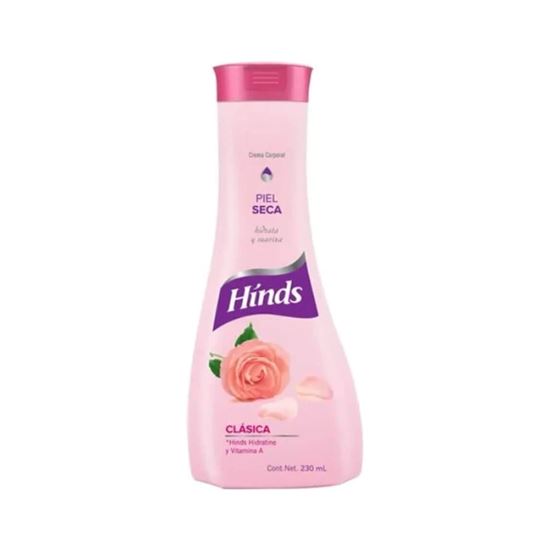Imagen de Crema corporal hidratante con vitamina A para piel seca Hinds Clásica 230ml