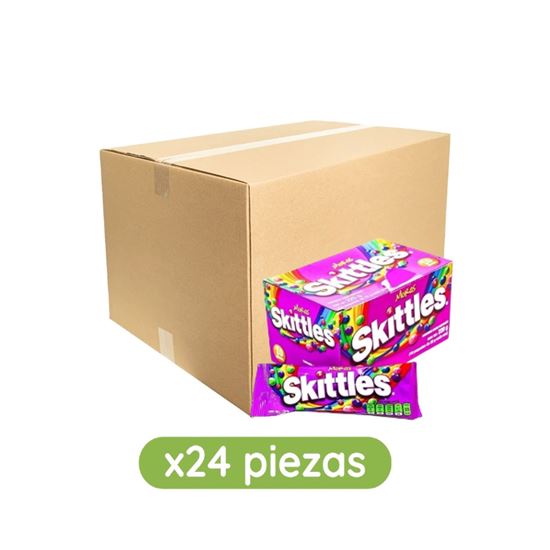 Imagen de Caramelo suave confitado sabor moras Skittles Moras caja con 24 paquetes de 220g c/u (5.28kg)