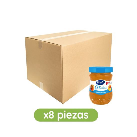 Imagen de Mermelada de melocotones 0% azúcares añadidos Hero caja con 8 pzas de 280g c/u (2.24kg)